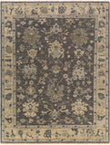 Biscayne BSY-2307 Traditional NZ Wool Rug BSY2307-810 Charcoal, Butter, Light Gray, Dark Blue, Sage 100% NZ Wool 8' x 10'