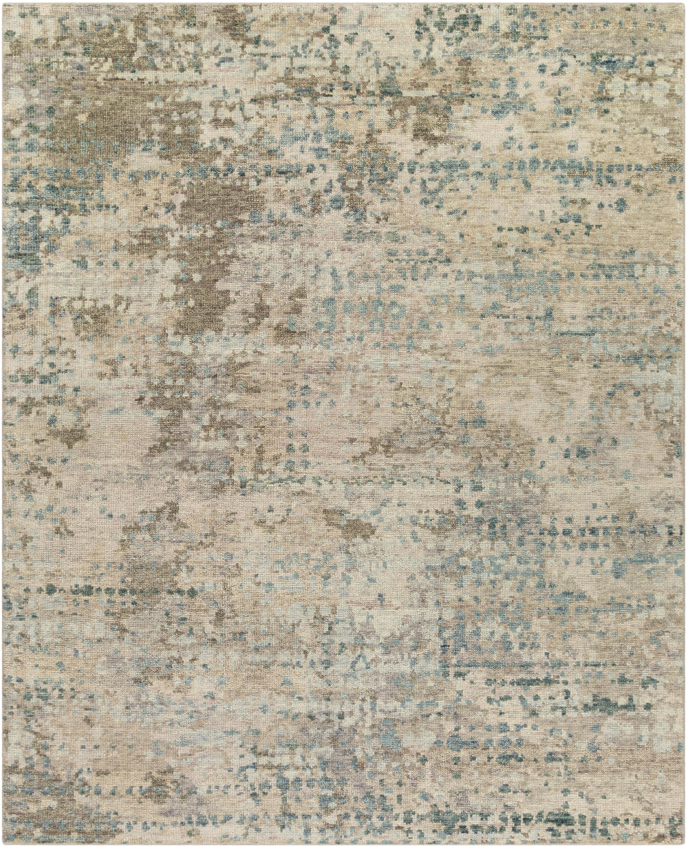 Biscayne BSY-2308 Modern NZ Wool Rug BSY2308-913 Teal, Sage, Dark Green, Medium Gray, Khaki 100% NZ Wool 9' x 13'