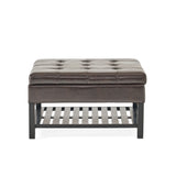 Miriam Ottoman With Storage and Bottom Rack Noble House