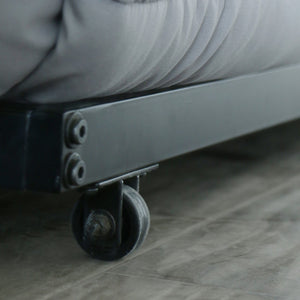 Walker Edison Twin Roll-Out Trundle Bed Frame - Black in Powder-Coated Steel BT40TBBL 812492011859