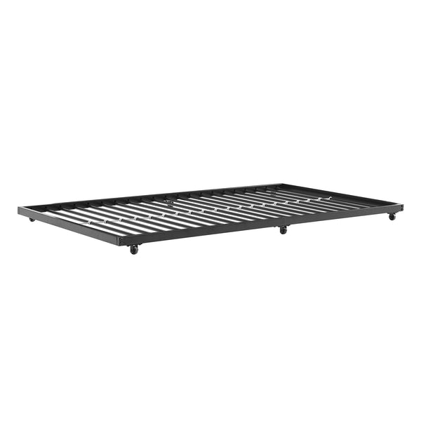 Walker Edison Twin Roll-Out Trundle Bed Frame - Black in Powder-Coated Steel BT40TBBL 812492011859
