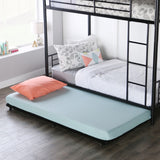 Twin Roll-Out Trundle Bed Frame - Black in Powder-Coated Steel