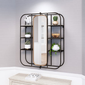 Zuo Modern Alice Steel, MDF, Glass Modern Commercial Grade Mirror Gray Steel, MDF, Glass