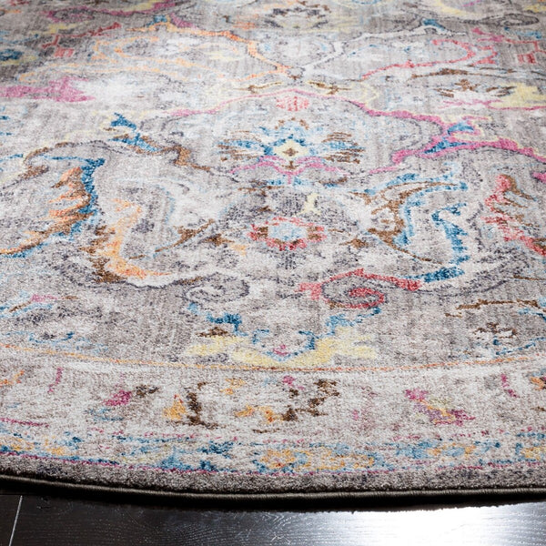 Bristol 357  Power Loomed Polyester Pile Rug Grey / Ivory