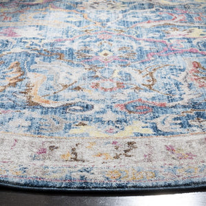 Bristol 357  Power Loomed Polyester Pile Rug Blue / Light Grey