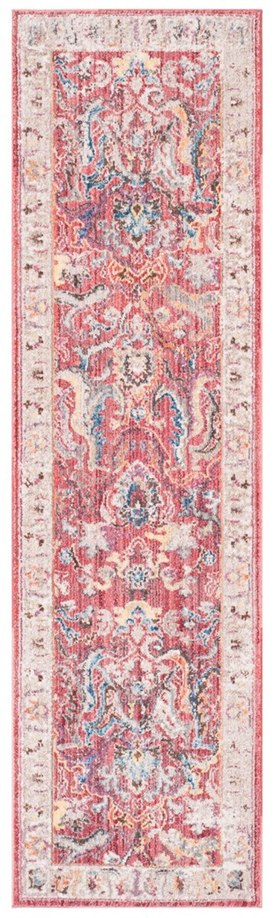 Bristol 357  Power Loomed Polyester Pile Rug Rose / Light Grey