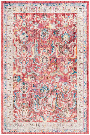 Bristol 357  Power Loomed Polyester Pile Rug Rose / Light Grey