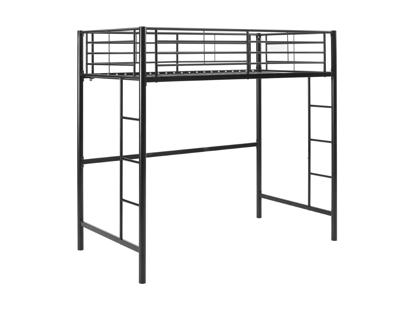 Walker Edison Premium Traditional Twin Metal Loft Bed - Thumbnail 3