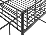 Walker Edison Premium Metal Twin Loft Bed - Black in Powder-Coated Steel BTOLBL 812492011194