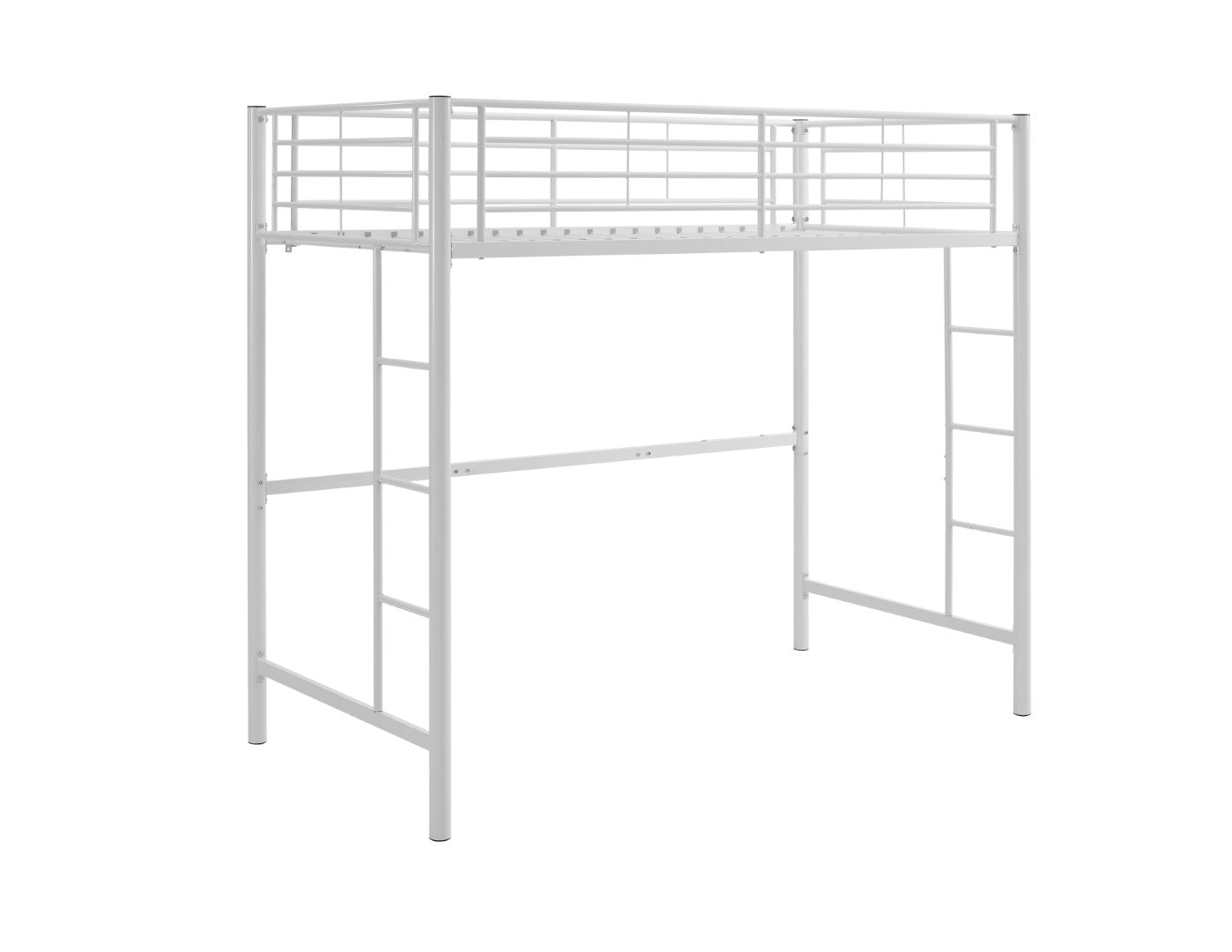 Walker Edison Premium Traditional Twin Metal Loft Bed
