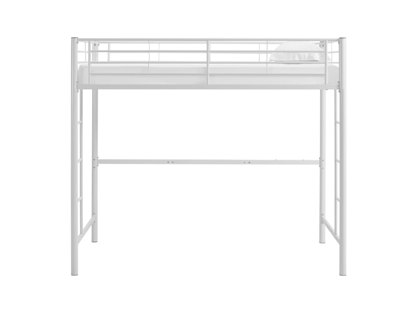 Walker Edison Premium Traditional Twin Metal Loft Bed - Thumbnail 2