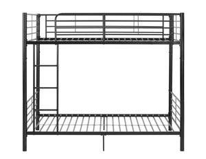 Walker Edison Premium Metal Twin over Twin Bunk Bed - Black in Powder-Coated Steel BTOTBL 812492010333