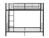 Walker Edison Premium Metal Twin over Twin Bunk Bed - Black in Powder-Coated Steel BTOTBL 812492010333