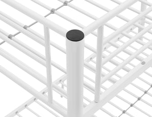 Walker Edison Premium Metal Twin over Twin Bunk Bed - White in Powder-Coated Steel BTOTWH 812492010340