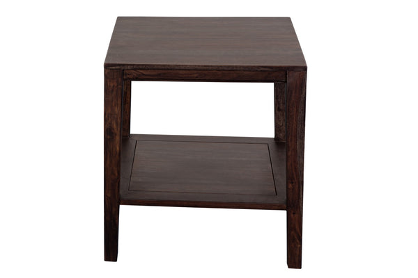 Porter Designs Fall River Solid Sheesham Wood Contemporary End Table Gray 05-117-25-4897