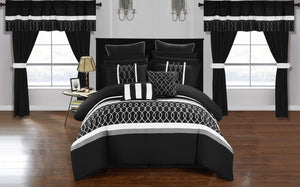 Dinah Black King 24pc Comforter Set