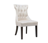 Dickens Pearl Leather Dining Chair, Set of 2