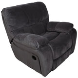 Porter Designs Ramsey Microfiber Glider Transitional Recliner Gray 03-112C-05-6014