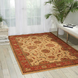 Nourison Living Treasures LI04 Persian Machine Made Loomed Indoor only Area Rug Ivory/Red 3'6" x 5'6" 99446671455