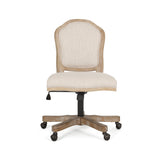 Scilley French Country Upholstered Swivel Office Chair