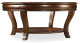 Hooker Furniture Brookhaven Traditional/Formal Hardwood Solids with Cherry Veneers w/Glass Top Round Cocktail Table 281-80-111