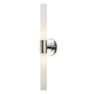 Long Cylinder 5'' Wide 2-Light Vanity Light - Chrome