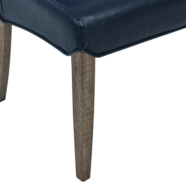 Beverly Hills Bonded Leather Dining Chairs - Set of 2, Chic Design, Easy to Clean, Fully Assembled