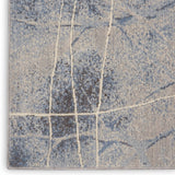 Nourison Somerset ST74 Machine Made Power-loomed Indoor Area Rug Silver/Blue 7'9" x 10'10" 99446312105
