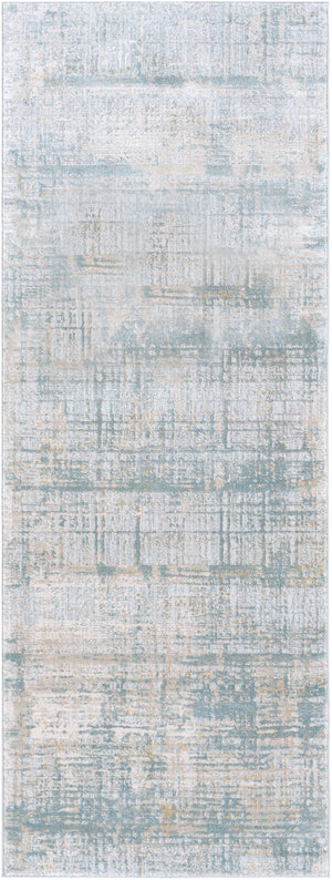 Brunswick BWK-2301 Modern Polyester, Polypropylene Rug BWK2301-2773 Sage, Light Gray, White, Ice Blue, Olive, Teal, Khaki 50% Polyester, 50% Polypropylene 2'7" x 7'3"