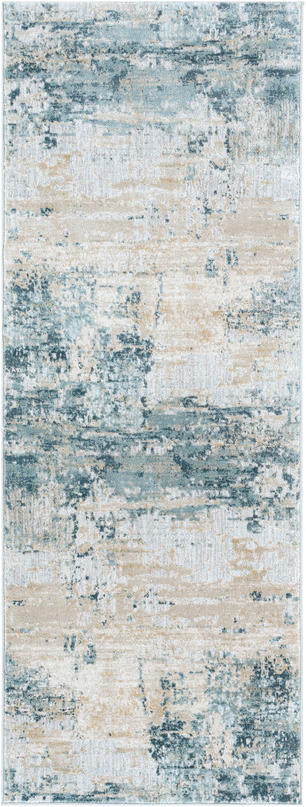 Brunswick BWK-2302 Modern Polyester, Polypropylene Rug BWK2302-2773 Sage, Light Gray, Olive, Ice Blue, Teal, White, Charcoal 50% Polyester, 50% Polypropylene 2'7" x 7'3"