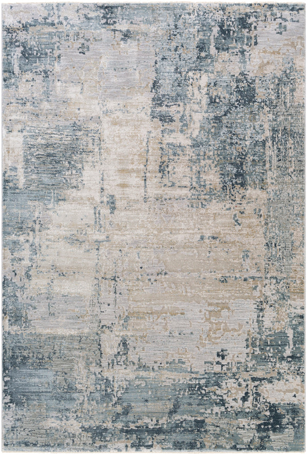 Brunswick BWK-2302 Modern Polyester, Polypropylene Rug BWK2302-6796 Sage, Light Gray, Olive, Ice Blue, Teal, White, Charcoal 50% Polyester, 50% Polypropylene 6'7" x 9'6"