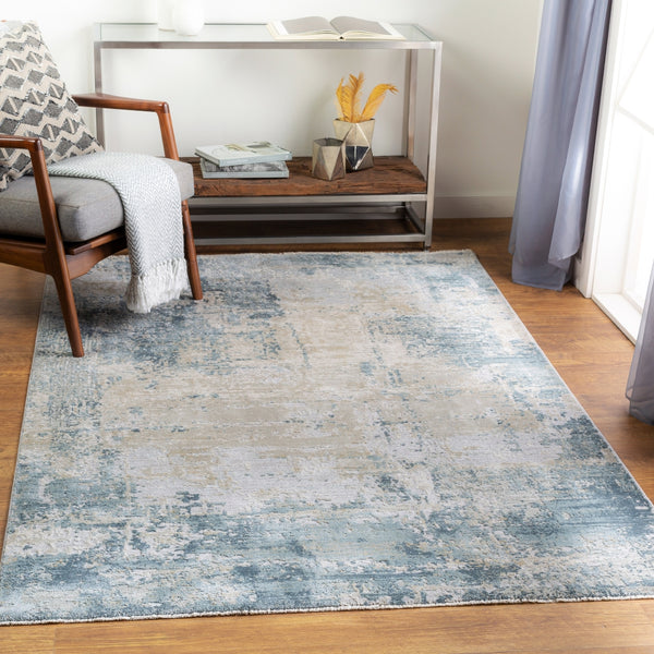 Brunswick BWK-2302 Modern Polyester, Polypropylene Rug BWK2302-9122 Sage, Light Gray, Olive, Ice Blue, Teal, White, Charcoal 50% Polyester, 50% Polypropylene 9' x 12'2"