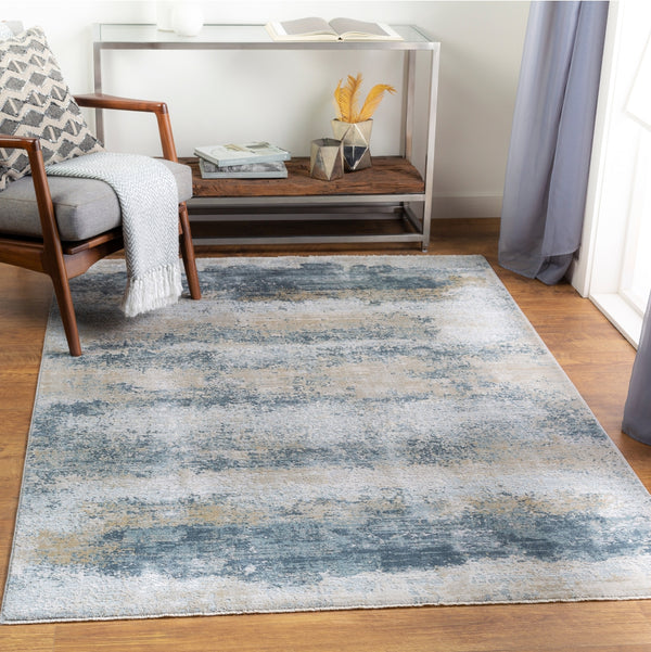 Brunswick BWK-2304 Modern Polyester, Polypropylene Rug BWK2304-9122 Sage, Light Gray, White, Ice Blue, Olive, Charcoal, Teal 50% Polyester, 50% Polypropylene 9' x 12'2"
