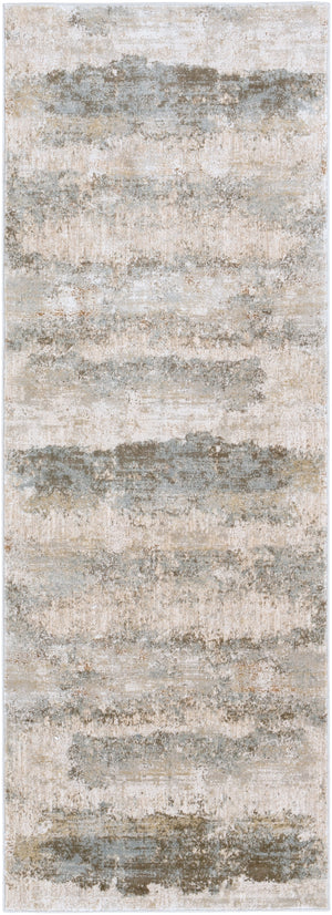 Brunswick BWK-2305 Modern Polyester, Polypropylene Rug BWK2305-2773 Sage, Light Gray, White, Ice Blue, Olive, Teal, Dark Brown, Khaki 50% Polyester, 50% Polypropylene 2'7" x 7'3"