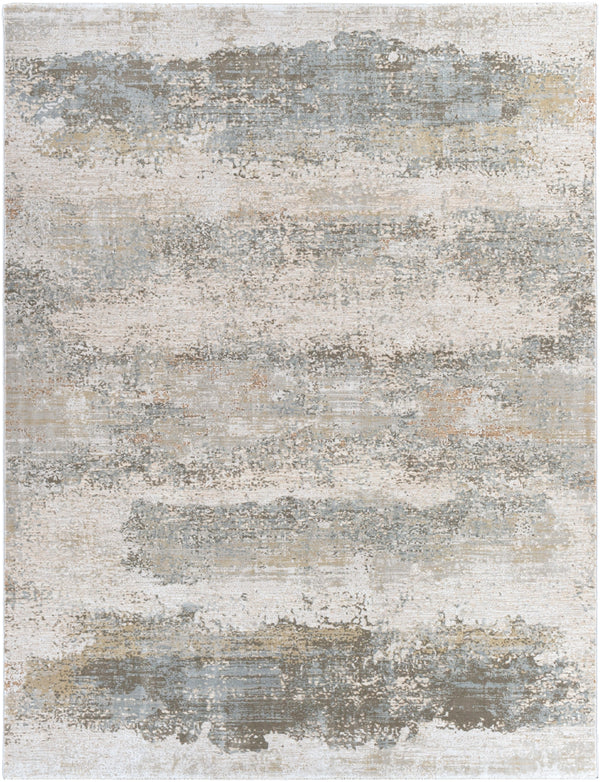 Brunswick BWK-2305 Modern Polyester, Polypropylene Rug BWK2305-710103 Sage, Light Gray, White, Ice Blue, Olive, Teal, Dark Brown, Khaki 50% Polyester, 50% Polypropylene 7'10" x 10'3"