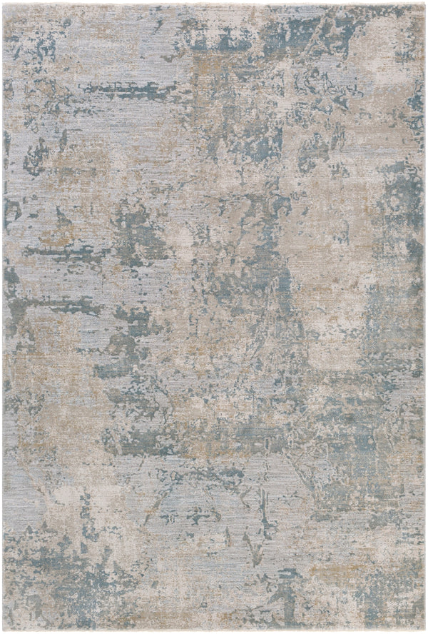 Brunswick BWK-2307 Modern Polyester, Polypropylene Rug BWK2307-9122 Sage, Light Gray, White, Ice Blue, Olive, Teal 50% Polyester, 50% Polypropylene 9' x 12'2"