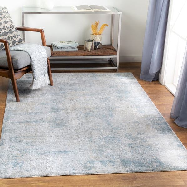 Brunswick BWK-2307 Modern Polyester, Polypropylene Rug BWK2307-9122 Sage, Light Gray, White, Ice Blue, Olive, Teal 50% Polyester, 50% Polypropylene 9' x 12'2"