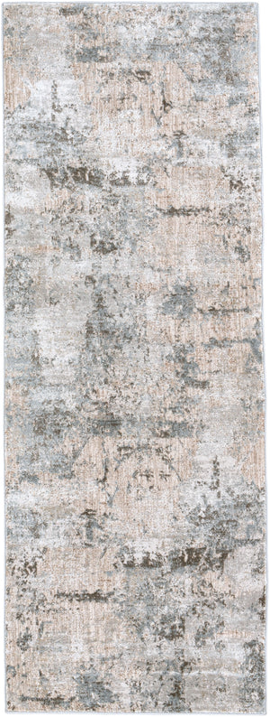 Brunswick BWK-2308 Modern Polyester, Polypropylene Rug BWK2308-2773 Sage, Light Gray, White, Ice Blue, Olive, Teal, Dark Brown, Khaki 50% Polyester, 50% Polypropylene 2'7" x 7'3"