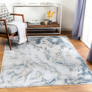 Brunswick BWK-2309 Modern Polyester, Polypropylene Rug BWK2309-9122 Sage, Light Gray, White, Ice Blue, Olive, Teal, Khaki, Charcoal 50% Polyester, 50% Polypropylene 9' x 12'2"