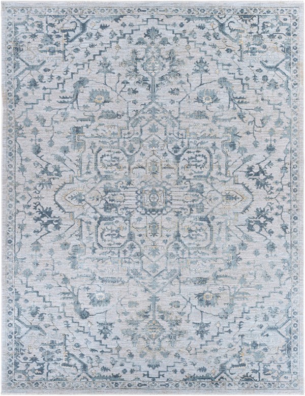 Brunswick BWK-2310 Traditional Polyester, Polypropylene Rug BWK2310-710103 Sage, Beige, Khaki, Denim, Dark Green 50% Polyester, 50% Polypropylene 7'10" x 10'3"