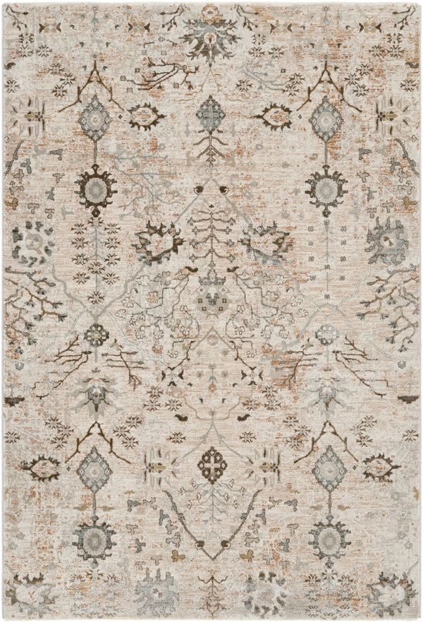 Brunswick BWK-2311 Traditional Polyester, Polypropylene Rug BWK2311-9122 Ivory, Beige, Khaki, Tan, Medium Gray, Dark Green 50% Polyester, 50% Polypropylene 9' x 12'2"