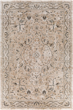 Brunswick BWK-2312 Traditional Polyester, Polypropylene Rug BWK2312-710RD Ivory, Beige, Khaki, Sage, Medium Gray, Tan, Dark Green 50% Polyester, 50% Polypropylene 7'10" Round