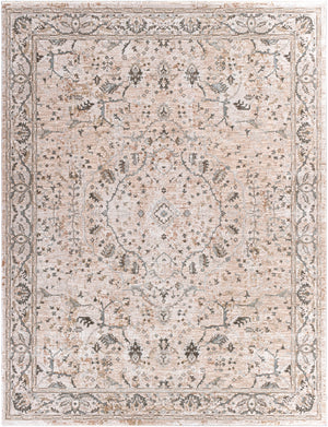 Brunswick BWK-2312 Traditional Polyester, Polypropylene Rug BWK2312-710103 Ivory, Beige, Khaki, Sage, Medium Gray, Tan, Dark Green 50% Polyester, 50% Polypropylene 7'10" x 10'3"