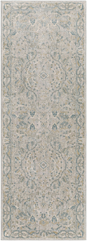 Brunswick BWK-2313 Traditional Polyester, Polypropylene Rug BWK2313-2773 Beige, Khaki, Sage, Denim, Dark Green 50% Polyester, 50% Polypropylene 2'7" x 7'3"