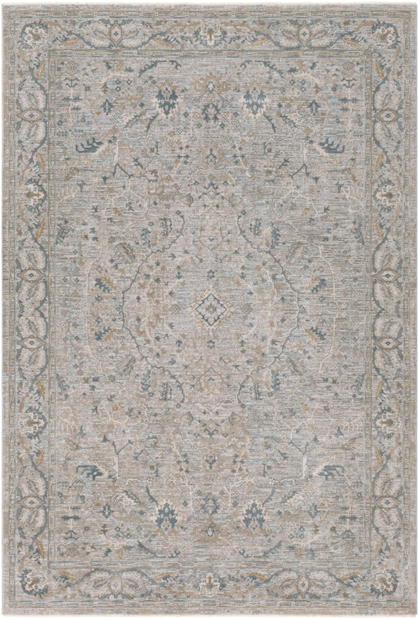 Brunswick BWK-2313 Traditional Polyester, Polypropylene Rug BWK2313-9122 Beige, Khaki, Sage, Denim, Dark Green 50% Polyester, 50% Polypropylene 9' x 12'2"