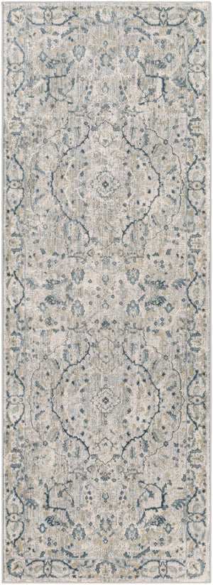 Brunswick BWK-2314 Traditional Polyester, Polypropylene Rug BWK2314-2773 Dark Green, Sage, Denim, Beige, Khaki 50% Polyester, 50% Polypropylene 2'7" x 7'3"