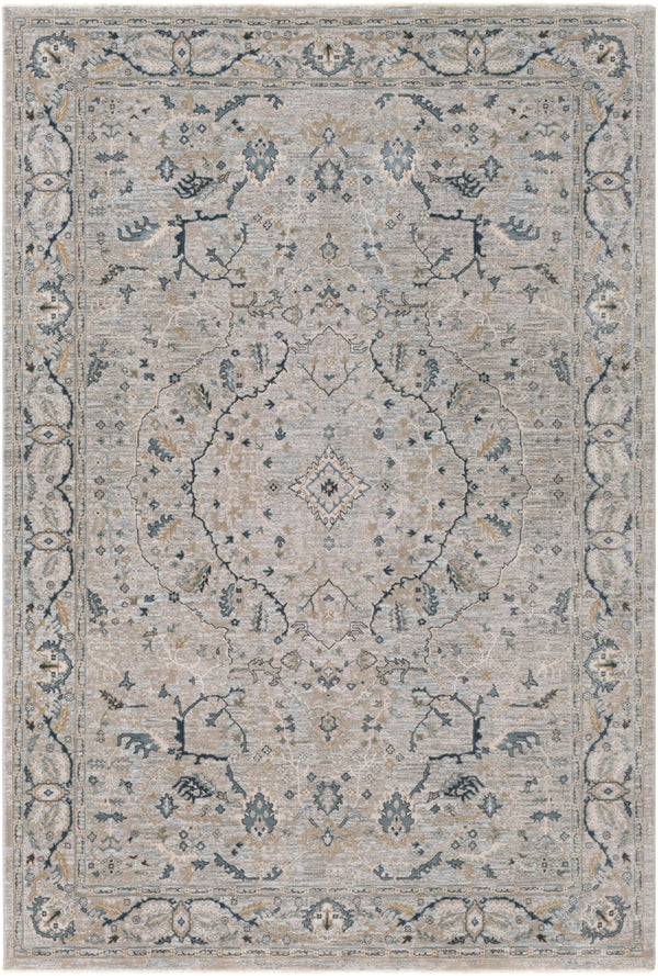 Brunswick BWK-2314 Traditional Polyester, Polypropylene Rug BWK2314-9122 Dark Green, Sage, Denim, Beige, Khaki 50% Polyester, 50% Polypropylene 9' x 12'2"