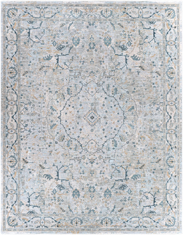 Brunswick BWK-2314 Traditional Polyester, Polypropylene Rug BWK2314-710103 Dark Green, Sage, Denim, Beige, Khaki 50% Polyester, 50% Polypropylene 7'10" x 10'3"