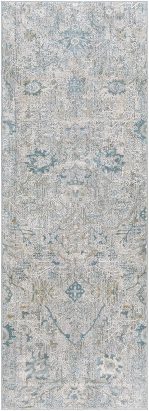 Brunswick BWK-2315 Traditional Polyester, Polypropylene Rug BWK2315-2773 Sage, Beige, Khaki, Denim, Medium Gray 50% Polyester, 50% Polypropylene 2'7" x 7'3"