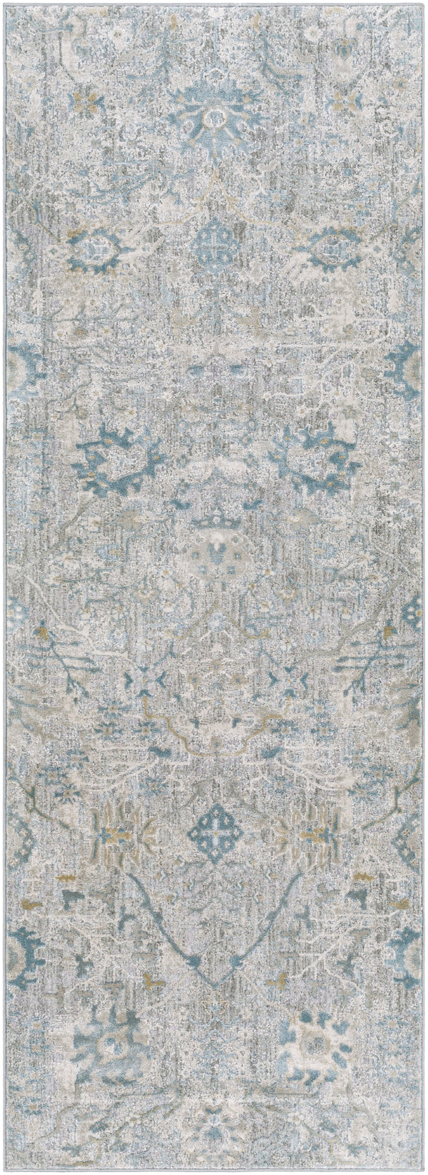 Brunswick BWK-2315 Traditional Polyester, Polypropylene Rug BWK2315-2773 Sage, Beige, Khaki, Denim, Medium Gray 50% Polyester, 50% Polypropylene 2'7" x 7'3"